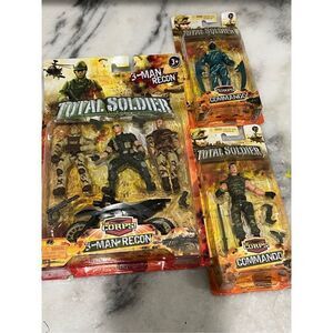 LANARD TOYS THE CORPS TOTAL SOLDIER 3 MAN RECON. NEW lot of 3